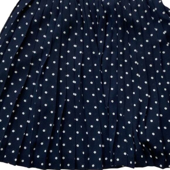 Steven Barry Skirt Top Set Womens 10 Pleated Skirt Short Sleeve Blouse Polka Dot - Picture 9 of 10